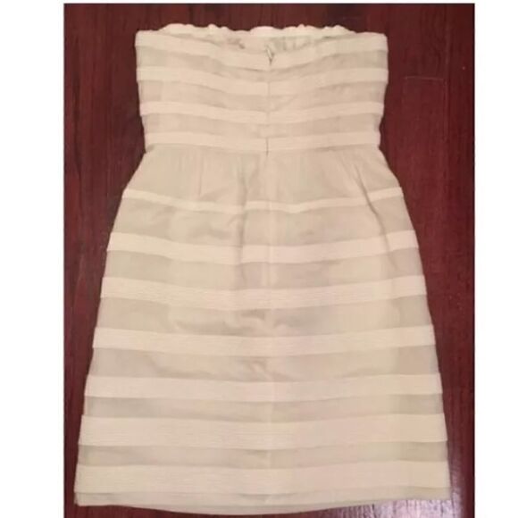 J Crew Rugby Ginny Strapless Dress Cream Off White Size 6 - Picture 4 of 5